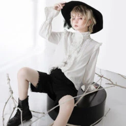 Prince Lolita Stand Collar Frill Blouse -LOLITA Shop O1CN01XJyjnz295pxSuT2cb 48788017