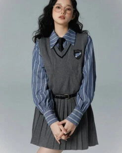 [Pre-order] Hogwarts School Of Witchcraft And Wizardry V-neck Knit Jumper Skirt -LOLITA Shop O1CN01XLwp1A2EqcgoO3GaD 1644008796