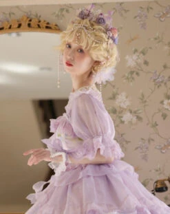 [Reservation Sale] Chiffon Purple Princess Dress And Flower Tiara -LOLITA Shop O1CN01XTN08U2Gczz8MwvQ6 249389037