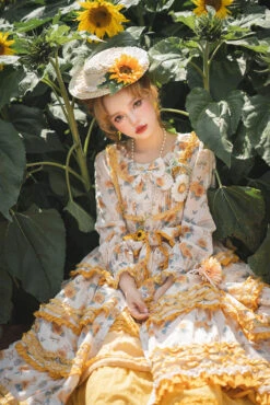 [Pre-order] Gardening Sunflower Luxury Dress -LOLITA Shop O1CN01XV6XDm2GOLZ6E54pm 57119005