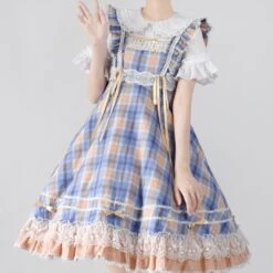 Endless Summer Madras Check High Waist Jumper Skirt 36 Endless Summer Madras Check High Waist Jumper Skirt -LOLITA Shop O1CN01XdbceI1b2uYv4GOyo 1965673408