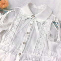 Shoulder Open Ribbon Blouse -LOLITA Shop O1CN01Xfb9cv26Rs3OiDoYp 1673487659
