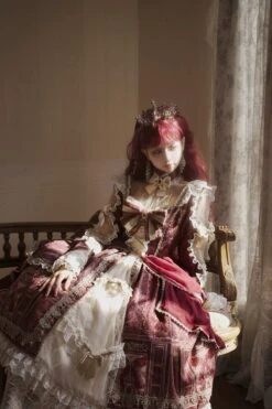 Baroque Palace Burgundy Princess Dress -LOLITA Shop O1CN01XnL44Q1jmGudkSB2U 290794590