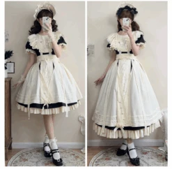 The Sound Of A Bell Maid-style Sleeved Dress Set, Short Length -LOLITA Shop O1CN01XwJ6eF1eJLmJ4kUFO 2214425933850