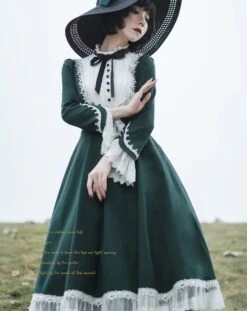 Freya's Fall Classical Lace Sleeve Dress