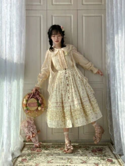 [Pre-order] Pink Flower Buttoned Cotton Skirt With Small Floral Pattern -LOLITA Shop O1CN01YTEWCi2GOLLOPrxib 57119005 640d1bb8 4c46 4222 814a 9db70f0eeb45