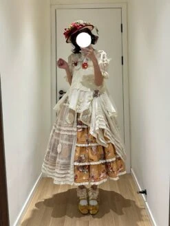 Bunny Bear Bunny Print Tiered Skirt -LOLITA Shop O1CN01Yam2eL20M1hJsiUVk 2430736834