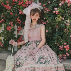 [Pre-order] Rose Garden 2-way Design Neck Classic Lolita Jumper Skirt -LOLITA Shop O1CN01YbSWF02GOLFb5NIRM 57119005
