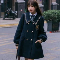School Style Puff Sleeve Double Coat -LOLITA Shop O1CN01YicZ2e1y6mxGpz4do 865286530