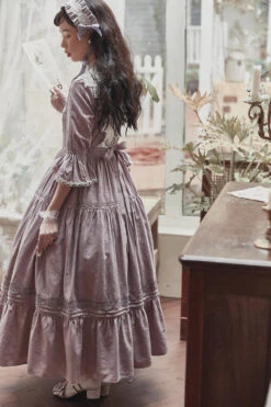 Classical Cotton-jacquard Lace Stand-collar Dress 31 Classical Cotton-jacquard Lace Stand-collar Dress -LOLITA Shop O1CN01YwjGBt1RFbIeKTiQC 394312082