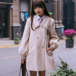 School Style Puff Sleeve Double Coat -LOLITA Shop O1CN01YymhBS1y6mxGdCsam 865286530