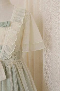 Jumper Skirt With Fluffy Veil And Sunflower Pattern Lace Skirt -LOLITA Shop O1CN01ZGA3Nb1jmGfvQzCnp 290794590