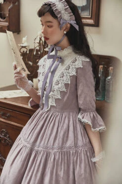 Classical Cotton-jacquard Lace Stand-collar Dress 29 Classical Cotton-jacquard Lace Stand-collar Dress -LOLITA Shop O1CN01ZL5ONt1RFbIY7iMF5 394312082