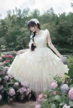 [Pre-order] Forest Fairy 4-tiered Ruffle Dress