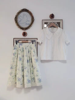 Rose Song Vintage Design Short Sleeve Blouse -LOLITA Shop O1CN01ZhJ9fx1THYMpoo3pL 555372357