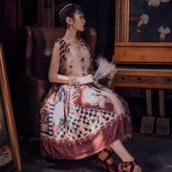 Brave Journey 2 Shoulder Ribbon Jumper Skirt -LOLITA Shop O1CN01Zl53Ef1Lj0xEUEW82 546141334