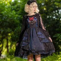 Starry Night Gothic Lolita Jumper Skirt -LOLITA Shop O1CN01ZmEaxF1WerHLhapIp 11942814