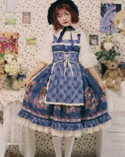 Little Red Riding Hood Print Garden Style Jumperskirt -LOLITA Shop O1CN01a3TJ7T1Wer9X1R1Ui 11942814