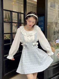 High Waist Blue Stitch Jumper Skirt -LOLITA Shop O1CN01a8nSkF2KFQ3OaoY2H 1594659527