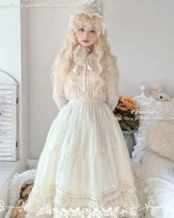 [Outlet] French Girly 2way Apron Skirt [with Flared Sleeves] -LOLITA Shop O1CN01aHsf1N1FteZJszQAF 32520545