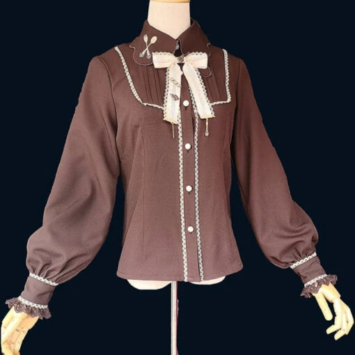 [Reservation Sale] Changeable Collar Lantern Sleeve Blouse