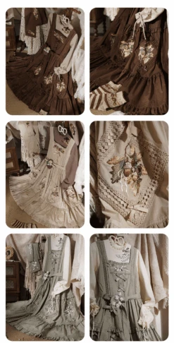 [Pre-orders Available Until 9/1] On The Hills Embroidered Jumper Skirt Mid-length -LOLITA Shop O1CN01aZaiFw1NZykGmuzWk 756511585