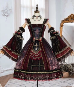 [Pre-order] Elegant Palace Print Retro Lolita Dress -LOLITA Shop O1CN01axATiW2H88oLJ5sqd 3943659105