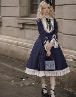 Freya's Fall Classical Lace Sleeve Dress -LOLITA Shop O1CN01axVU7S1HHIdEZelqi 2866810732