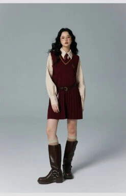 [Pre-order] Hogwarts School Of Witchcraft And Wizardry V-neck Knit Jumper Skirt -LOLITA Shop O1CN01ayxF6R2Eqcgsa8pzK 1644008796