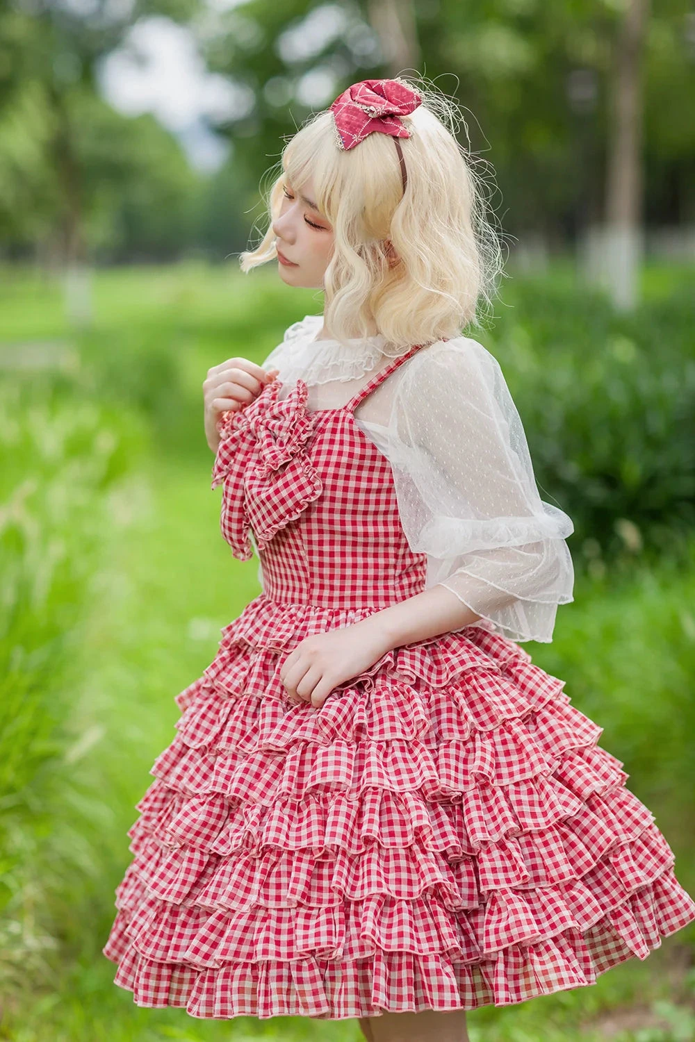 Big Ribbon 8-tier Ruffle Jumper Skirt 6 Big Ribbon 8-tier Ruffle Jumper Skirt - Image 4