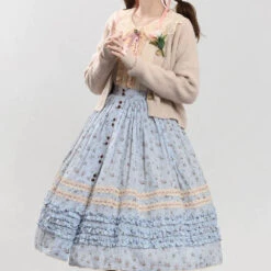 [Pre-order] Pink Flower Buttoned Cotton Skirt With Small Floral Pattern -LOLITA Shop O1CN01bM4rju2GOLLQIlNBz 57119005 2ada0128 b0df 4efd 9692 80e7bbd3f1b3