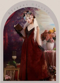 [Sales Period Ended] Porcelain Flower Garden Oil Painting Long Jumper Skirt -LOLITA Shop O1CN01bNEmoU1LQF3hH3yNM 55631293