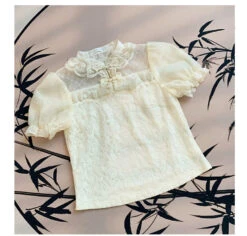 Lace Floral Blouse With Detachable Sleeves -LOLITA Shop O1CN01bXklad2CZ6MBAqKkW 2528448487