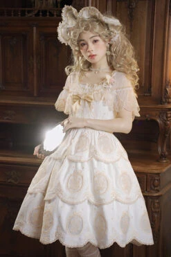 [Pre-order] Tulip Round Window Embroidered Three-tier Jumper Skirt -LOLITA Shop O1CN01bZVuW128AabXEWb2a 1790657892 3dcedffa f90b 4e2c bc37 4618fee55c16