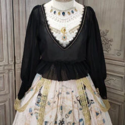 [Pre-order] Twilight Egyptian Lolita V-neck Blouse With Camisole -LOLITA Shop O1CN01cWCR722GOLGTgX4wI 57119005
