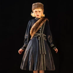 Evening Prayer Velvet Stand Collar Dress -LOLITA Shop O1CN01caf9Qy25h9hiDOOVf 2200541717557