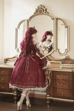 Baroque Palace Burgundy Princess Dress -LOLITA Shop O1CN01cn7Pug1jmGudnUowS 290794590