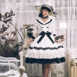 Retro Movie Star Double-breasted Dress