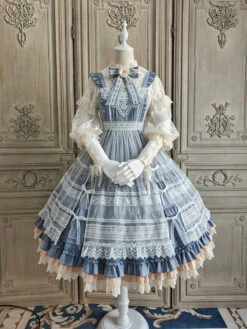 [Pre-order] Frill Collar Blouse With Lace-up Cuffs -LOLITA Shop O1CN01dRJL5g28AaJleYfZC 1790657892