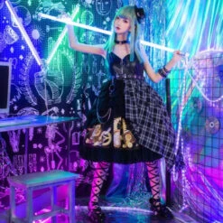 Live Participation Clothes Gothic Lolita Jumper Skirt With Mini Hat And Accessories -LOLITA Shop O1CN01dkYDWD26Rs6AtTko9 1673487659