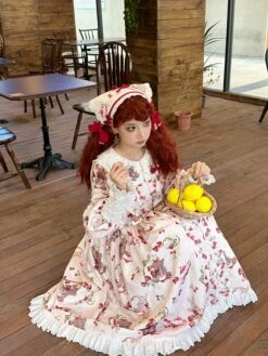 Bunny Bear Bunny Long-sleeved One-piece Dress With Bunny Ears, Long Length -LOLITA Shop O1CN01dr5m3y20M1hKSkBF9 2430736834