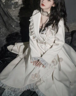 Irregular Hem Frill Coat With Belt -LOLITA Shop O1CN01eZRakE2CZ6C5nNZMI 2528448487