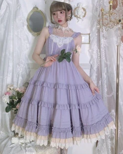 [Reservation Sale] Classical Jumper Skirt With Veil Overskirt -LOLITA Shop O1CN01eg2b6L28AaKRQtEez 1790657892