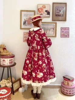 Bunny Bear Bunny Long-sleeved One-piece Dress With Bunny Ears, Long Length -LOLITA Shop O1CN01en9o1020M1h7ZPKfD 2430736834