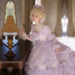 [Reservation Sale] Chiffon Purple Princess Dress And Flower Tiara -LOLITA Shop O1CN01eu8LU62GczzIGf3S6 249389037