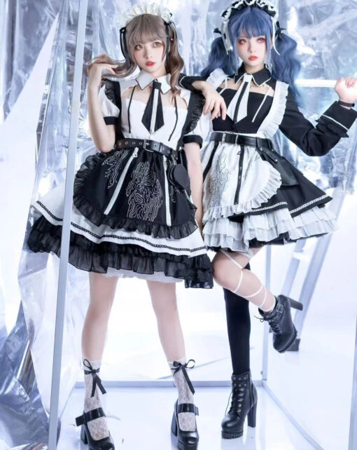[Pre-order] SF Maid Gothic Lolita Short Sleeve Dress With Epron