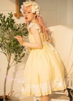 Ruffled Lace Jumper Skirt With Headband All 10 Colors -LOLITA Shop O1CN01f08yxl1sqEWAIpqSN 830055817