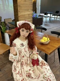 Bunny Bear Bunny Long-sleeved One-piece Dress With Bunny Ears, Long Length -LOLITA Shop O1CN01fJApwH20M1hKdO3Pj 2430736834