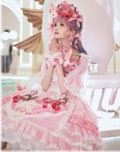 Strawberry Princess Dress With Ruffles And Ribbons In 4 Colors -LOLITA Shop O1CN01fKf4mV1uPKaWjdsKl 43566029