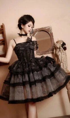 Makucho Sword And Butterfly Gothic Lolita Jumper Skirt Full Set -LOLITA Shop O1CN01fQUgB52CZ6NSm10tL 2528448487 1531b3a3 1e96 49a7 af62 96bd1de7b73c